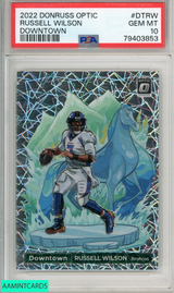2022 PANINI DONRUSS OPTIC DOWNTOWN RUSSELL WILSON #DTRW DOWNTOWN PSA 10 79403853