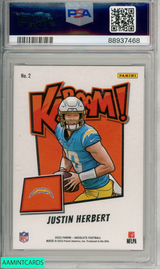 2023 PANINI ABSOLUTE KABOOM! HORIZONTAL JUSTIN HERBERT #2 PSA 10 GEM MT 88937468