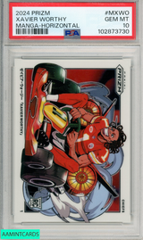 2024 PANINI PRIZM MANGA XAVIER WORTHY #MXWO MANGA-HORIZONTAL PSA 10 ROOKIE RC 102873730