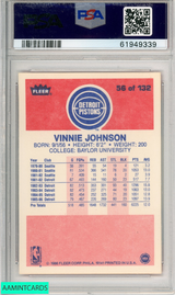 1986 FLEER VINNIE JOHNSON #56 PSA 8 NM-MT 61949339