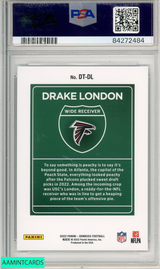 2022 PANINI DONRUSS DOWNTOWN DRAKE LONDON #DTDL DOWNTOWN! PSA 9 MINT RC 84272484