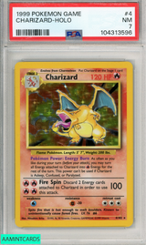 1999 POKEMON GAME CHARIZARD-HOLO #4 PSA 7 NM 104313596