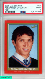 2005 UPPER DECK BEE HIVE ALEXANDER OVECHKIN #102 RED ROOKIE RC PSA 9 MINT 106797958