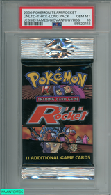 2000 POKEMON TEAM ROCKET UNLTD-TK-LONG PACK JESSIE JAMES GIOVANNI GYRDS PSA 10 85520112
