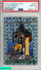2021 PANINI DONRUSS OPTIC DOWNTOWN NAJEE HARRIS #DT20 PSA 10 RC ROOKIE 68267754