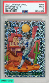 2021 PANINI DONRUSS OPTIC DOWNTOWN DAK PRESCOTT #DT5 PSA 9 MINT 92761542