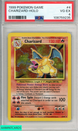 1999 POKEMON GAME CHARIZARD-HOLO #4 PSA 4 VG-EX 108759235