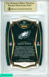 2020 PANINI SELECT GREEN PRIZM DIE CUT JALEN HURTS #150 BGS 9.5 GEM MINT RC 0015549468