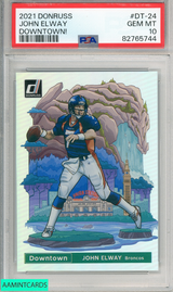2021 PANINI DONRUSS JOHN ELWAY #DT-24 DOWNTOWN! PSA 10 GEM MT 82765744
