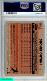 2018 TOPPS CHROME SHOHEI OHTANI #83T-6 1983 TOPPS ORANGE 6 OF 25 ROOKIE RC PSA 9 112986894