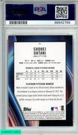 2018 BOWMAN PLATINUM SHOHEI OHTANI #34 WITH GLOVE ROOKIE RC PSA 10 GEM MT 88642768