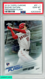 2018 TOPPS CHROME FRESHMAN FLASH SHOHEI OHTANI #FF-1 ROOKIE RC PSA 10 GEM MT 42635646