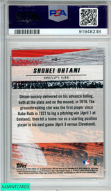 2018 TOPPS FIRE HOT STARTS SHOHEI OHTANI #HS-1 ROOKIE RC ANGELS PSA 10 GEM MT 91948238