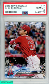 2018 TOPPS HOLIDAY SHOHEI OHTANI #17 ROOKIE RC ANGELS PSA 10 GEM MT 84485771