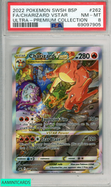 2022 POKEMON SWSH BLACK STR PROMO FA CHARIZARD VSTAR #262 ULT-PRM COLL PSA 8 69097905