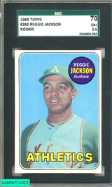 1969 TOPPS REGGIE JACKSON #260 ROOKIE RC OAKLAND ATHLETICS HOF SGC 5.5 EX+ 2006804-002
