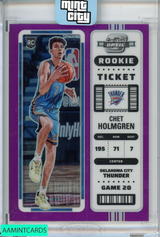 2022 PANINI CONTENDERS OPTIC CHET HOLMGREN #4 RC ROOKIE TICKET PURPLE 1 OF 15 999961821309