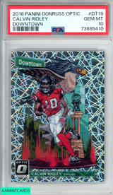 2018 PANINI DONRUSS OPTIC DOWNTOWN CALVIN RIDLEY #DT19 ROOKIE RC PSA 10 GEM MT 73685410