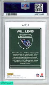 2023 PANINI DONRUSS DOWNTOWN! WILL LEVIS #D14 ROOKIE RC TITANS PSA 9 MINT 96109532