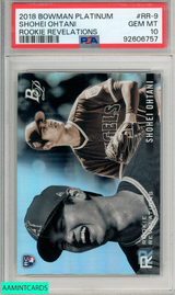 2018 BOWMAN PLATINUM ROOKIE REVELATIONS SHOHEI OHTANI #RR-9 PSA 10 GEM MT 92606757
