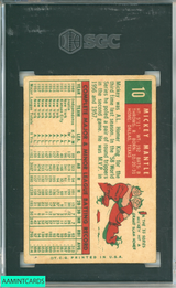 1959 TOPPS MICKEY MANTLE #10 SGC 2 5564900
