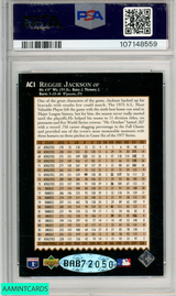 1995 UPPER DECK AUTOGRAPHS REGGIE JACKSON #AC1 PSA 6 EX-MT AUTO 10 107148559
