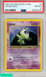 2001 POKEMON NEO REVELATION CELEBI-HOLO #3 PSA 8 NM-MT 102568348