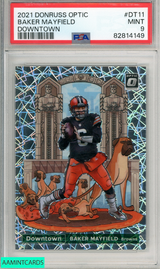2021 PANINI DONRUSS OPTIC DOWNTOWN BAKER MAYFIELD #DT11 PSA 9 MINT 82814149