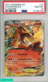 2014 POKEMON XY FLASHFIRE CHARIZARD EX #12 FLASHFIRE PSA 10 GEM MT 57783700