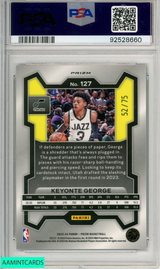2023 PANINI PRIZM KEYONTE GEORGE #127 PURPLE FAST BREAK PSA 10 GEM MT RC 92528660