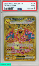 2023 POKEMON OBF EN-OBSIDIAN FLAMES CHARIZARD EX #228 HYPER RARE PSA 9 MINT 102373816
