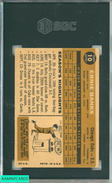 1960 TOPPS ERNIE BANKS #10 SGC 3 3692193