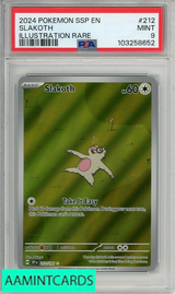 2024 POKEMON SSP EN-SURGING SPARKS SLAKOTH #212 ILLUSTRATION RARE PSA 9 MINT 103258652