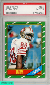 1986 TOPPS JERRY RICE #161 PSA 9 MINT  ROOKIE RC 07064961