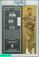 2017-18 PANINI CONTENDERS PLAYOFF TICKET JAYSON TATUM #103 AUTO 41 OF 65 RC 999933165202
