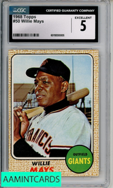 1968 TOPPS WILLIE MAYS #50 CGC 5 EXCELLENT 6019200005