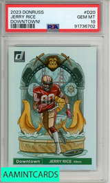 2023 PANINI DONRUSS DOWNTOWN! JERRY RICE #D20 PSA 10 GEM MT 91736702