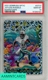2021 PANINI DONRUSS OPTIC DOWNTOWN JAYLEN WADDLE #DT37 PSA 10 GEM MT RC 91393101