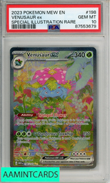 2023 POKEMON MEW EN-151 VENUSAUR EX #198 SPECIAL ILL RARE PSA 10 87553679