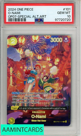 2024 ONE PIECE OP07-500 YRS IN THE FUTURE O-NAMI #101 SPL ALT ART PSA 10 97720720