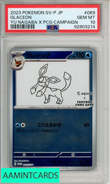 2023 POKEMON JP SV-P PRO GLACEON #069 YU NAGABA X PCG CAMP PSA 10 92803214