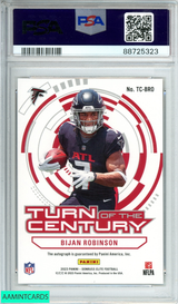 2023 PANINI DONRUSS ELITE TURN OF THE CENTURY AUTOGRAPH BIJAN ROBINSON #TCBRO TURN CENTURY AUTO-ORANGE PSA 10 GEM MT 88725323