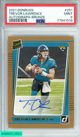 2021 PANINI DONRUSS TREVOR LAWRENCE #251 AUTO-BRONZE PSA 9 MINT 77841018