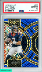 2023 PANINI SELECT CJ STROUD #183 BLUE PRIZM PSA 10 GEM MT 101160897