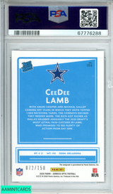 2020 PANINI DONRUSS OPTIC CEEDEE LAMB #156 AUTO ROOKIE 72 OF 150 PSA 9 MINT 67776288