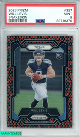 2023 PANINI PRIZM WILL LEVIS #397 SNAKESKIN PRIZM ROOKIE  PSA 9 MINT 89719370