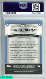 2010 BOWMAN PLATINUM FREDDIE FREEMAN#BPAFF PROSPECT AU-GREEN REF 25 OF199 PSA 9 98079671
