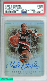 2020 PANINI OBSIDIAN SPECTRA HALL OF FAME SIGNATURES CLYDE DREXLER #CDR SPECTRA HALL OF FAME SIG  PSA 9 MINT 66706271