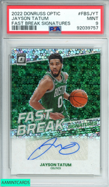 2022 PANINI OPTIC JAYSON TATUM #FBSJYT FAST BREAK SIGNATURES PSA 9 MINT 92039757