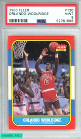 1986 FLEER ORLANDO WOOLRIDGE #130 PSA 9 MINT 62981566